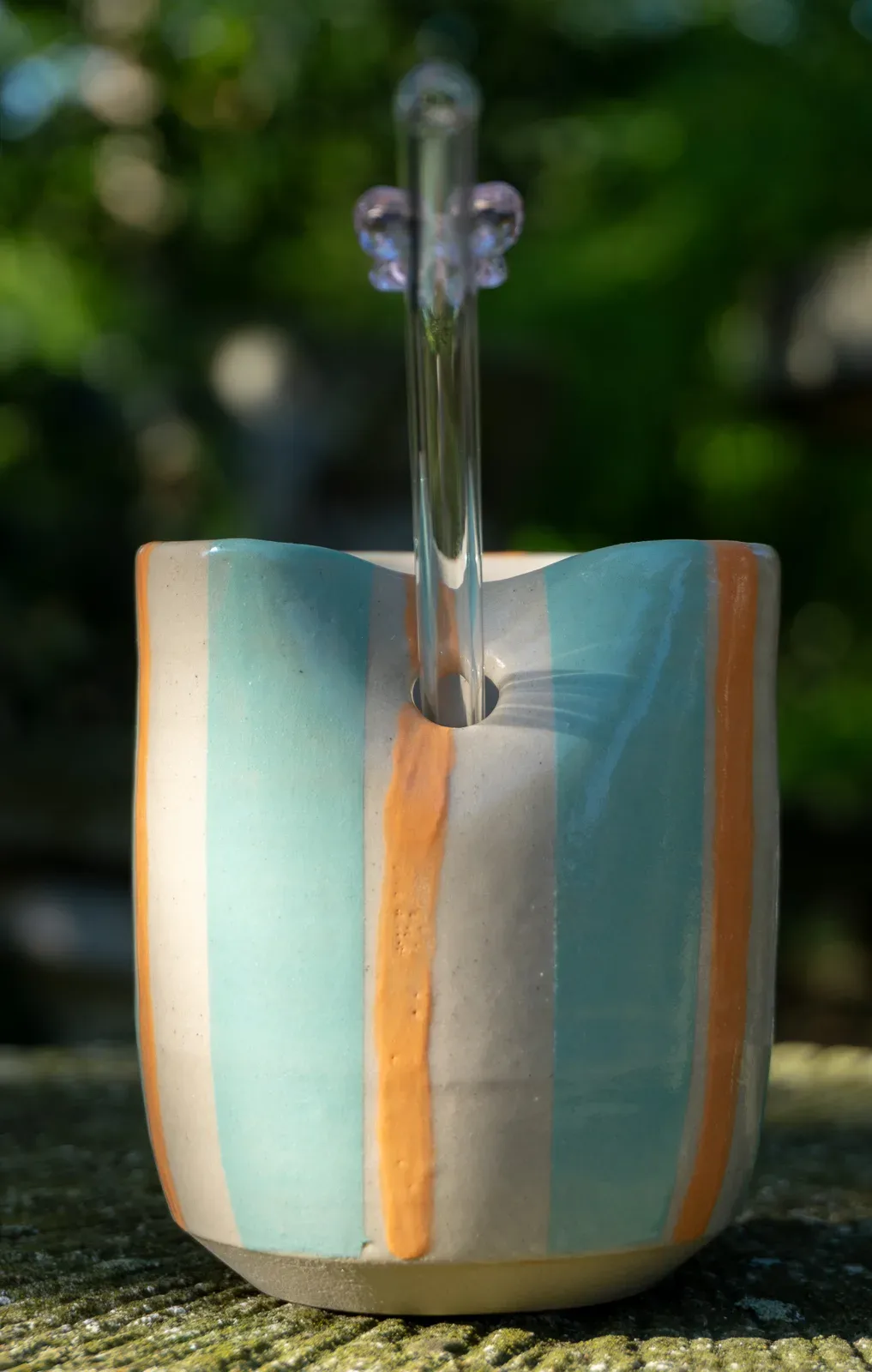 Straw Cup — Mint & Apricot — 1
