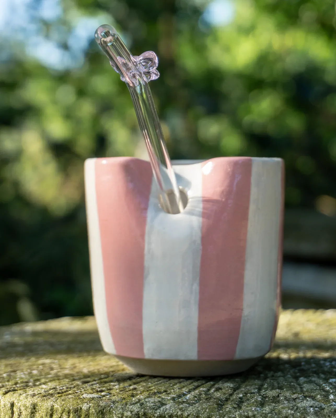 Straw Cup — Pink Stripes #1 — 1