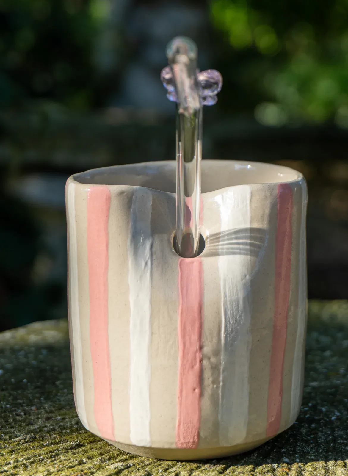 Straw Cup — Pink & White — 1